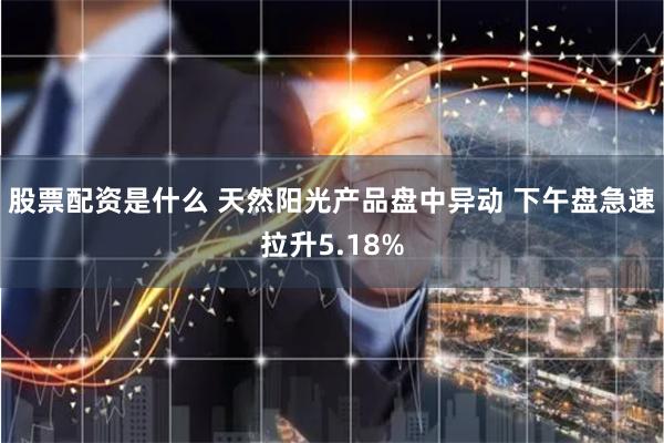 股票配资是什么 天然阳光产品盘中异动 下午盘急速拉升5.18%