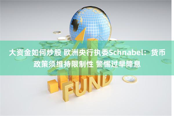 大资金如何炒股 欧洲央行执委Schnabel：货币政策须维持限制性 警惕过早降息