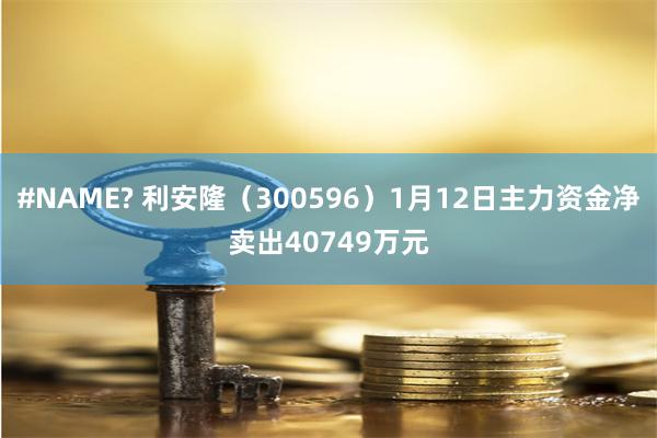 #NAME? 利安隆（300596）1月12日主力资金净卖出40749万元