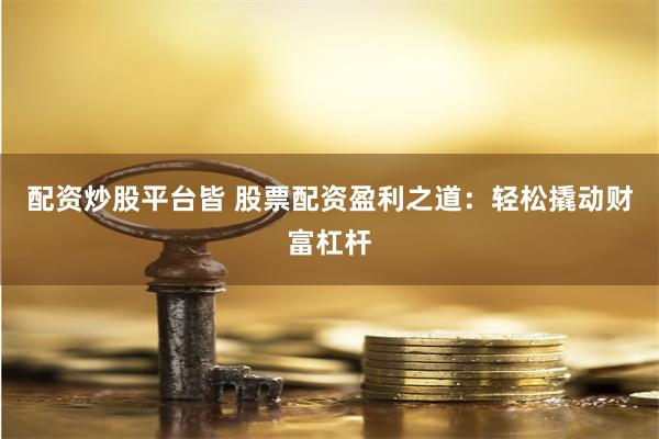 配资炒股平台皆 股票配资盈利之道：轻松撬动财富杠杆